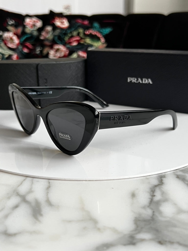 Prada PR13YS Cat Eye Sunglasses in Black