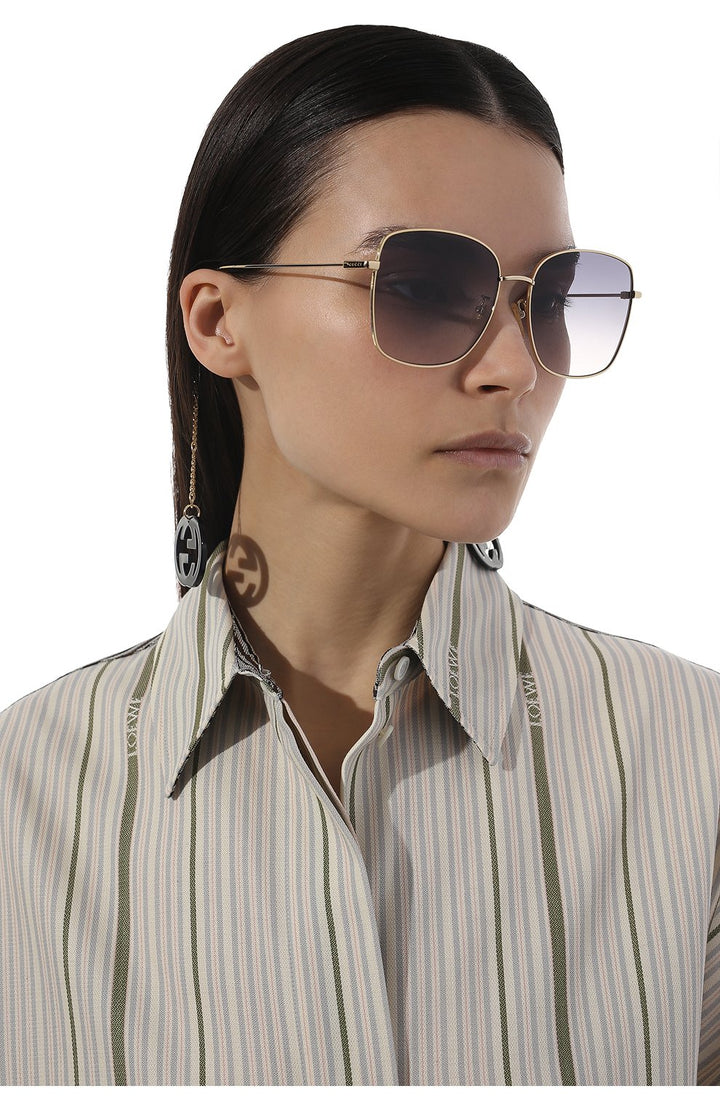 Gucci GG1030SK Pendientes Gafas de sol cuadradas extragrandes 