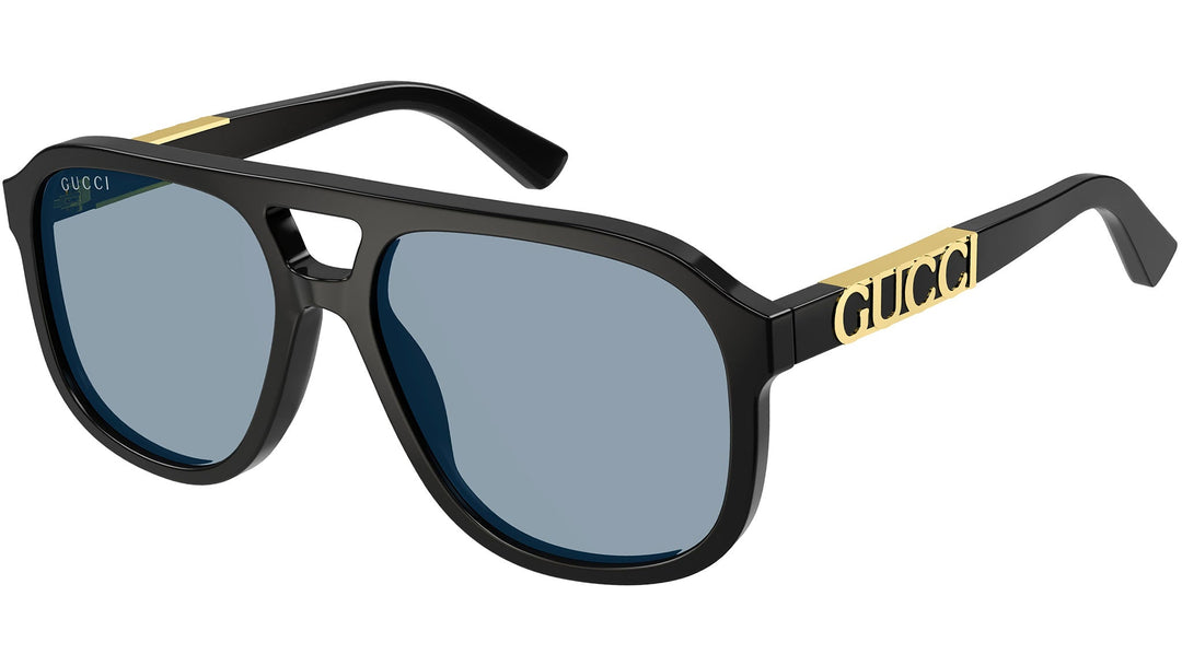 Gucci GG1188S Black Gold Aviator Sunglasses