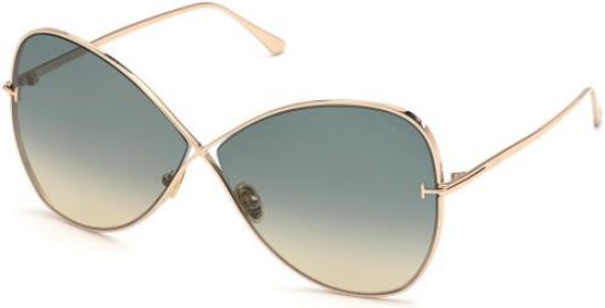 Tom Ford Nickie FT0842 Rose Gold Butterfly Sunglasses