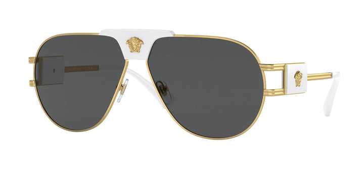 Versace VE2252 Medusa Aviator Sunglasses in White