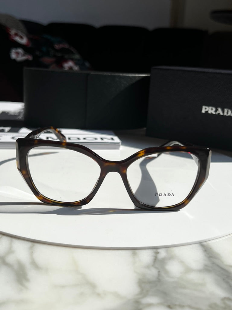 Prada PR18WV Cat Eye Oversized Frames in Brown