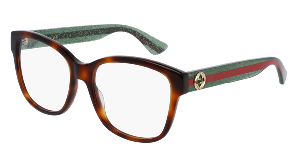 Gucci GG0038O Brown Striped Leg Eyeglasses Frames | Designer  display picture 3