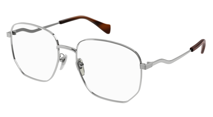 Gucci GG0973O Marcos de metal plateado