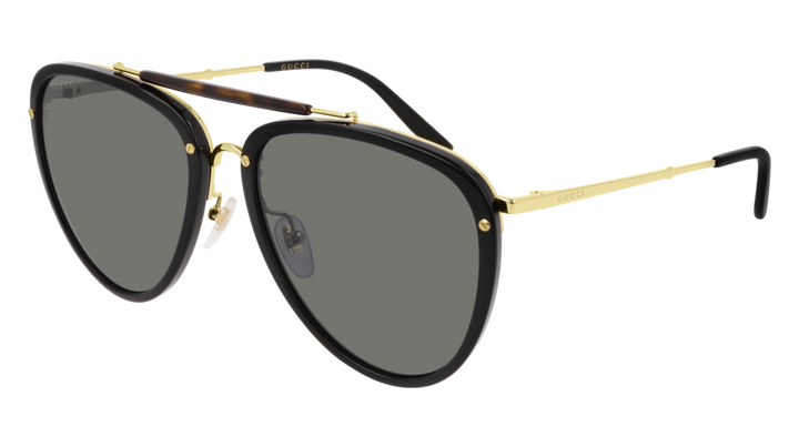 Gucci GG0672S Oversized Aviator Sunglasses in Black