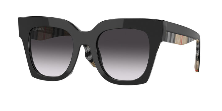 Burberry BE4364 Kitty Square Black Check Print Sunglasses
