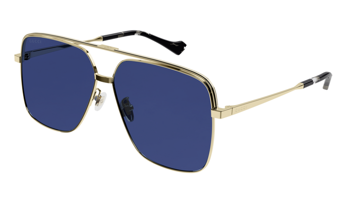 Gafas de sol estilo piloto extragrandes Navigator con lentes azules Gucci GG1099SA