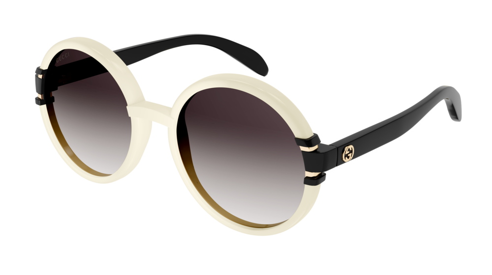 Gafas de sol redondas Gucci GG1067S en marfil 