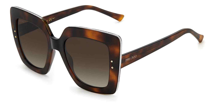 Jimmy Choo Auri Brown Square Sunglasses