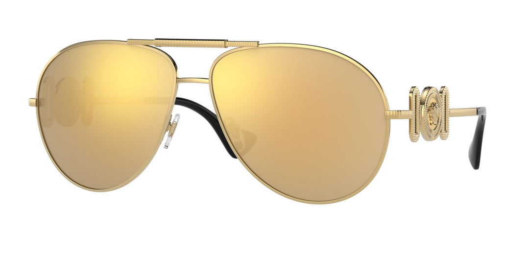 Versace VE2249 Medusa Aviator Sunglasses in Gold