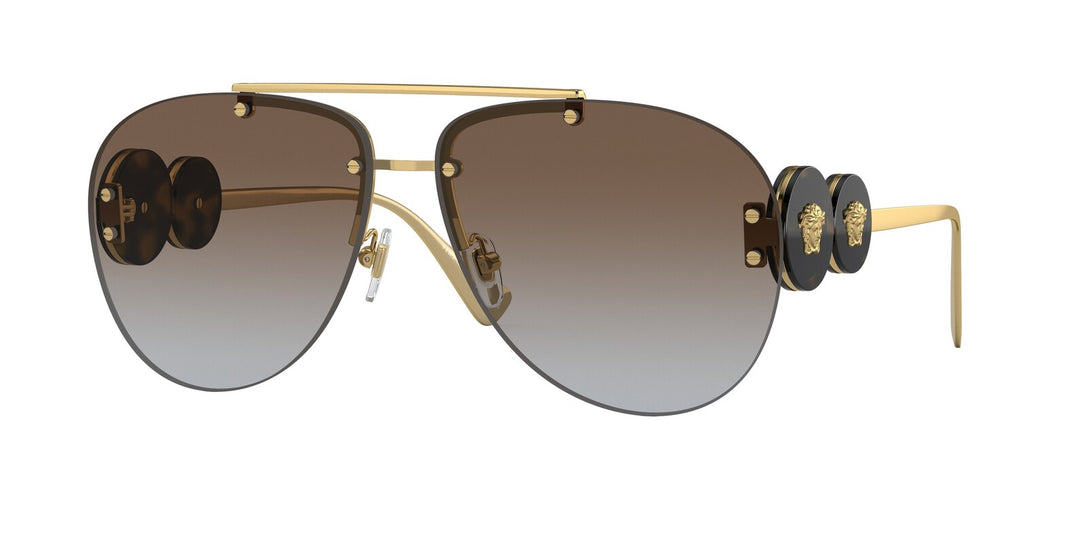 Versace VE2250 Gafas de sol estilo aviador en marrón