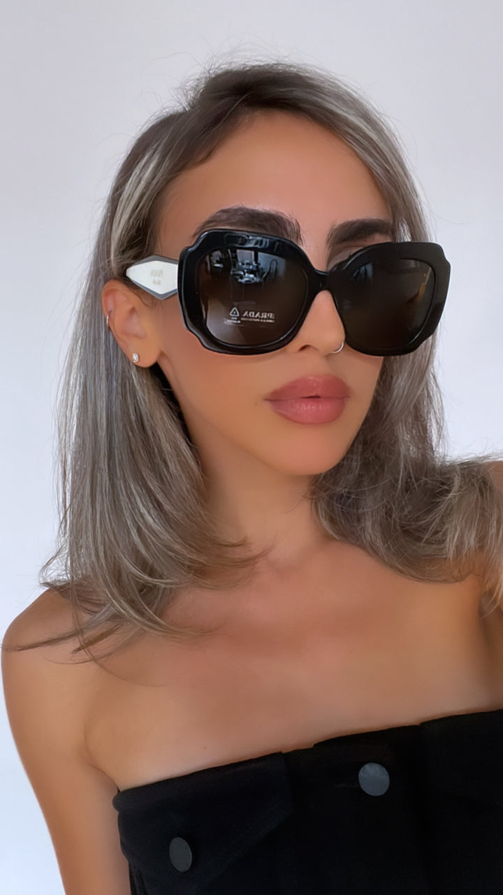 Prada PR16YS Sunglasses in Black White