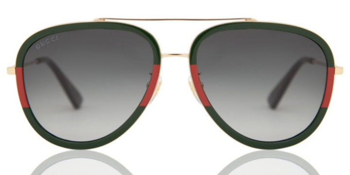 Gafas de sol estilo aviador Gucci GG0062S en verde/rojo