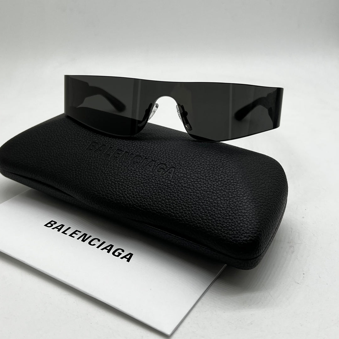 Balenciaga BB0041S Mono Shield Sunglasses in Black