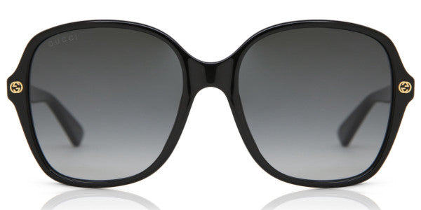 Gucci GG0092S Gafas de sol negras con logo rectangular redondeado 