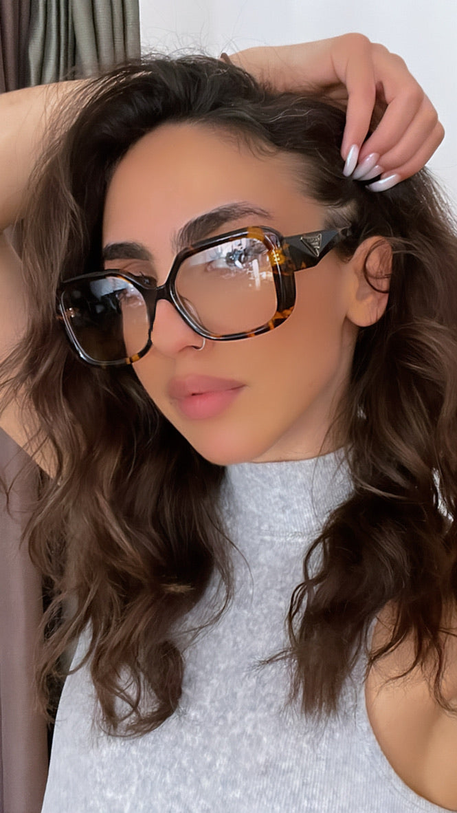 Prada hot sale tortoise frames