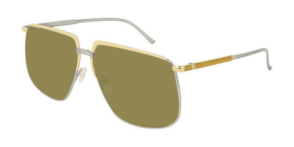 Gucci GG0365S Metal Gold Yellow Lens Square Sunglasses