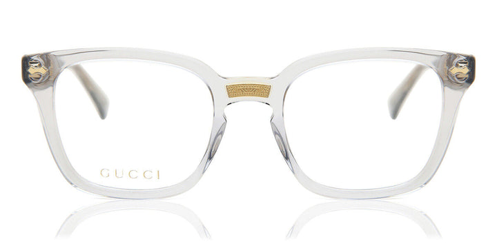 Gucci GG0184O Grey Clear Square Frames