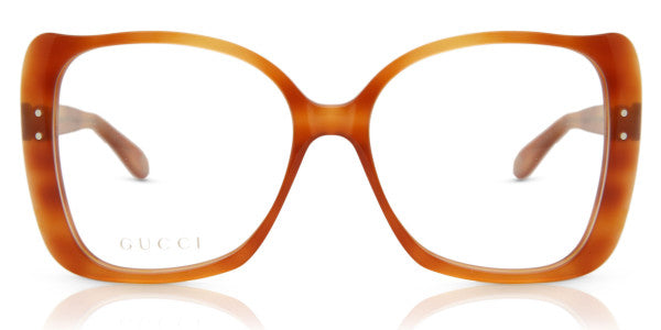 Gucci GG0473O Oversized Eyeglasses Frames in Havana Brown