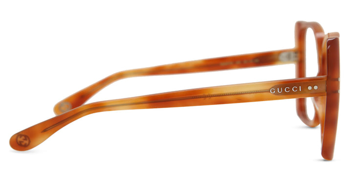 Gucci GG0473O Oversized Eyeglasses Frames in Havana Brown