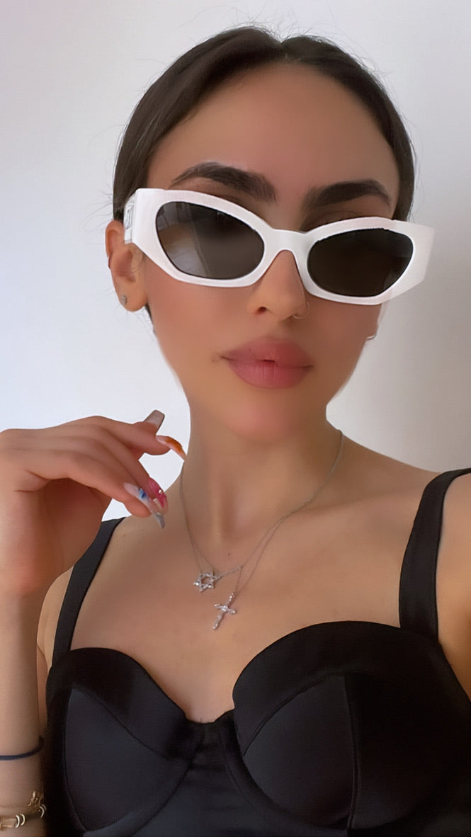 White Cat-eye acetate sunglasses | Celine Eyewear | MATCHES UK