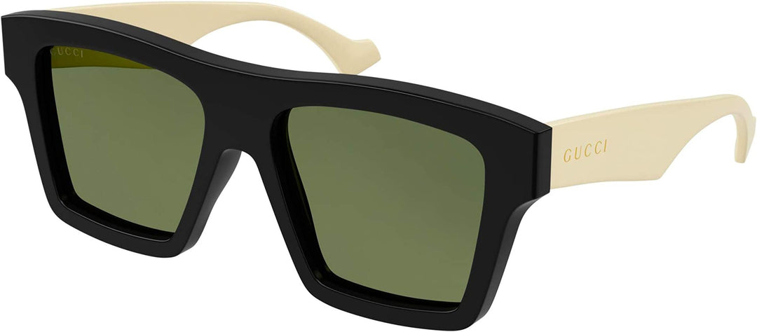 Gafas de sol extragrandes con parte superior plana Gucci GG0962S en negro verde