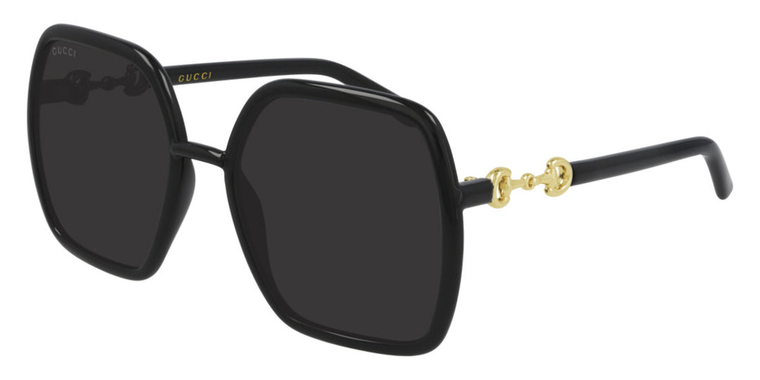 Gucci GG0890S Square Horsebit Sunglasses in Black