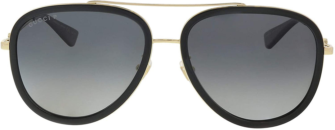 Gucci GG0062S Aviator Sunglasses in Black Polarized