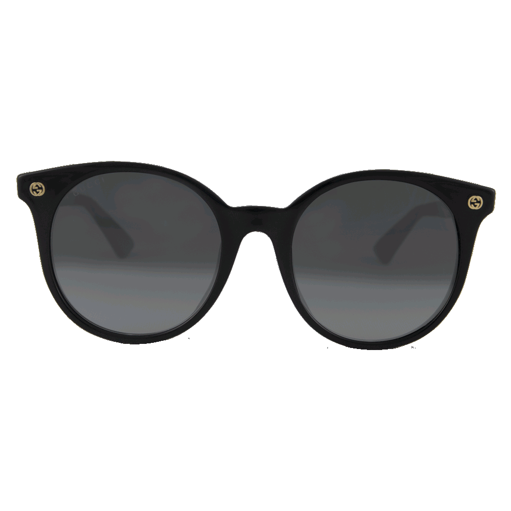 Gucci GG0091S Gafas de sol negras con logotipo redondo 
