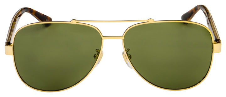 Gafas de sol unisex estilo aviador de metal dorado Gucci GG0528S 