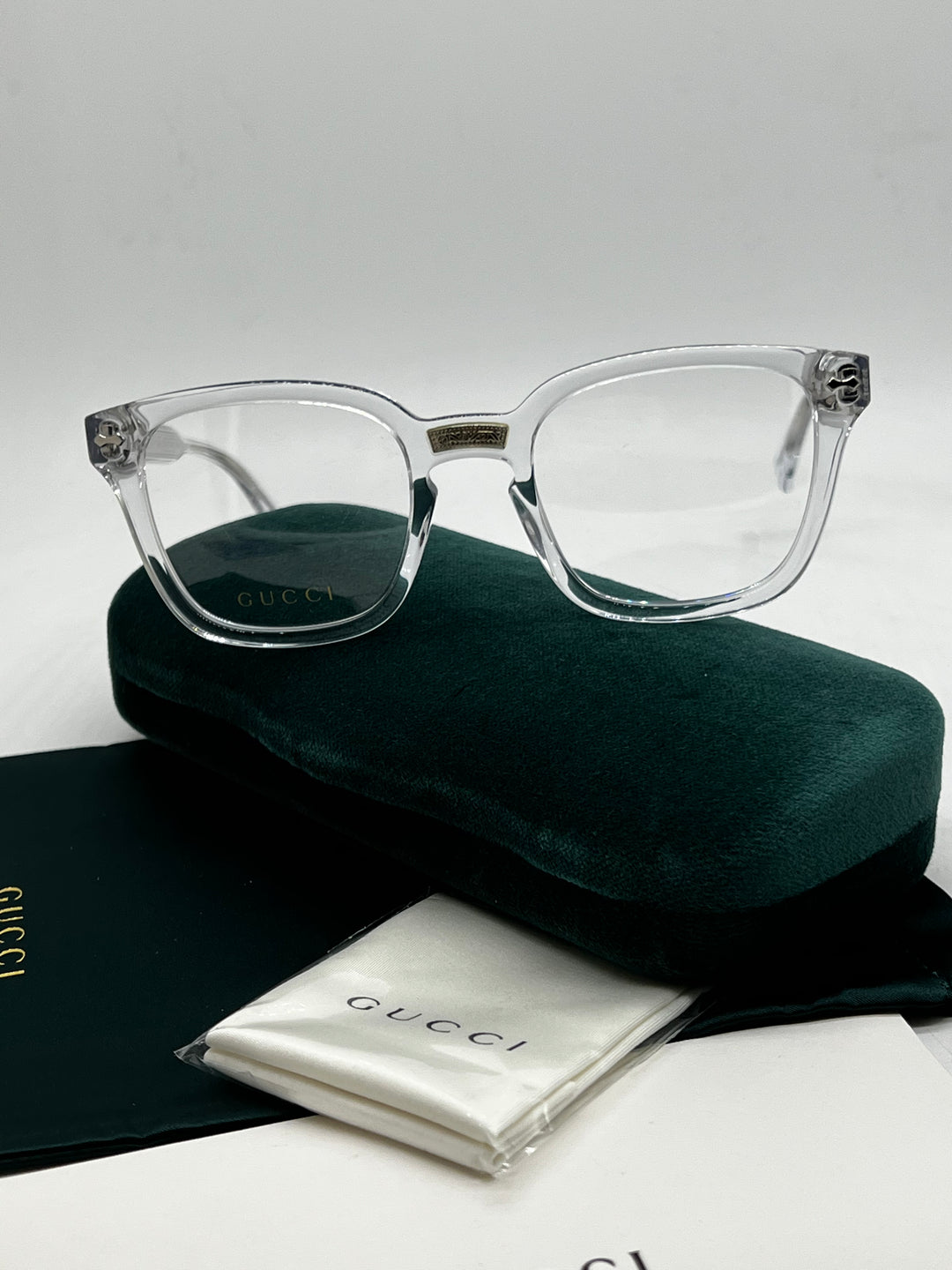 00s archive GUCCI clear Square eyewear 【公式通販】 00s archive GUCCI clear Square eyewear 【公式通販】
