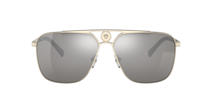 Versace VE2238 Gold Metal Mirrored Square Aviator Sunglasses