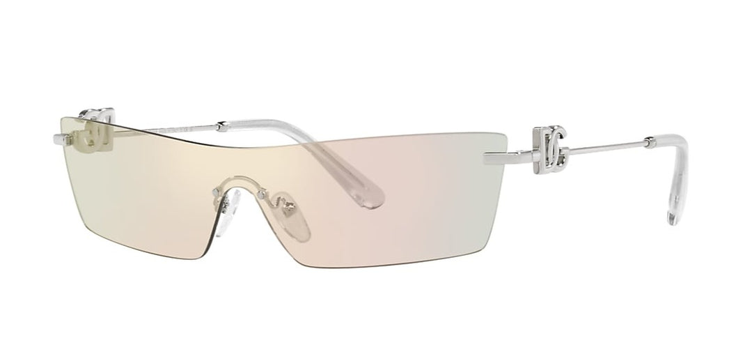 Dolce & Gabbana DG2292 Iridescent Rimless Shield Sunglasses