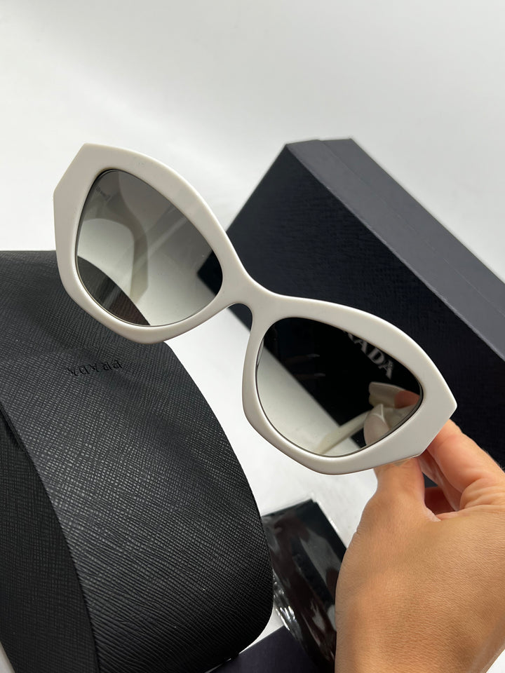 Prada PR07YS Cat Eye Sunglasses in Ivory
