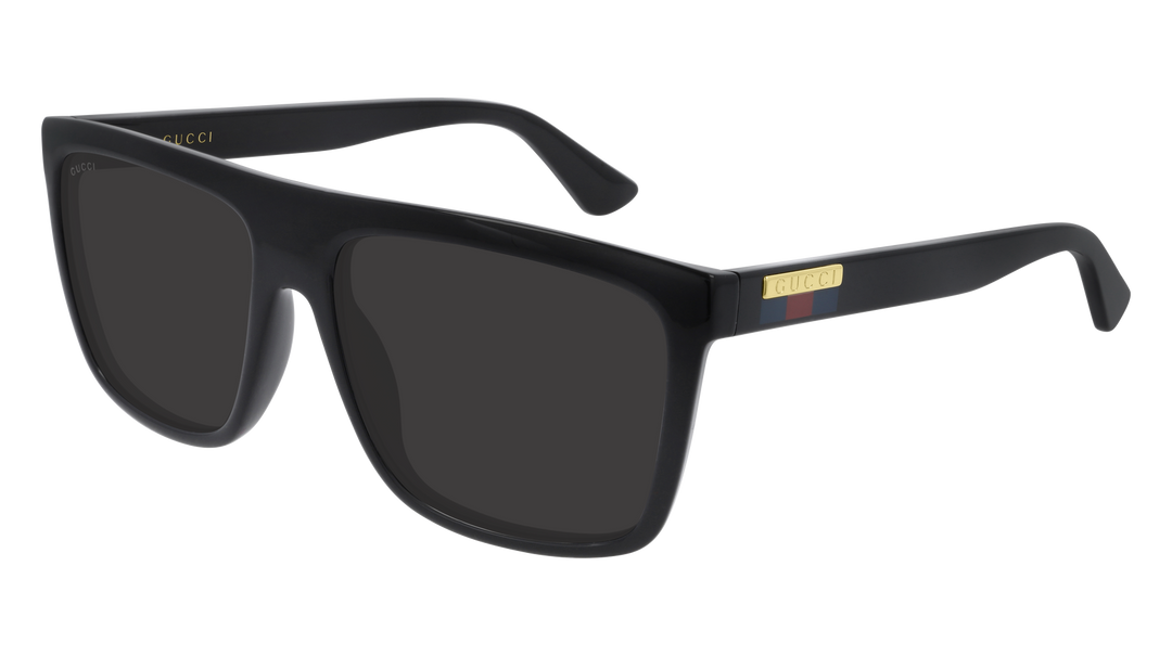 Gucci GG0748S Unisex Rectangular Sunglasses in Black