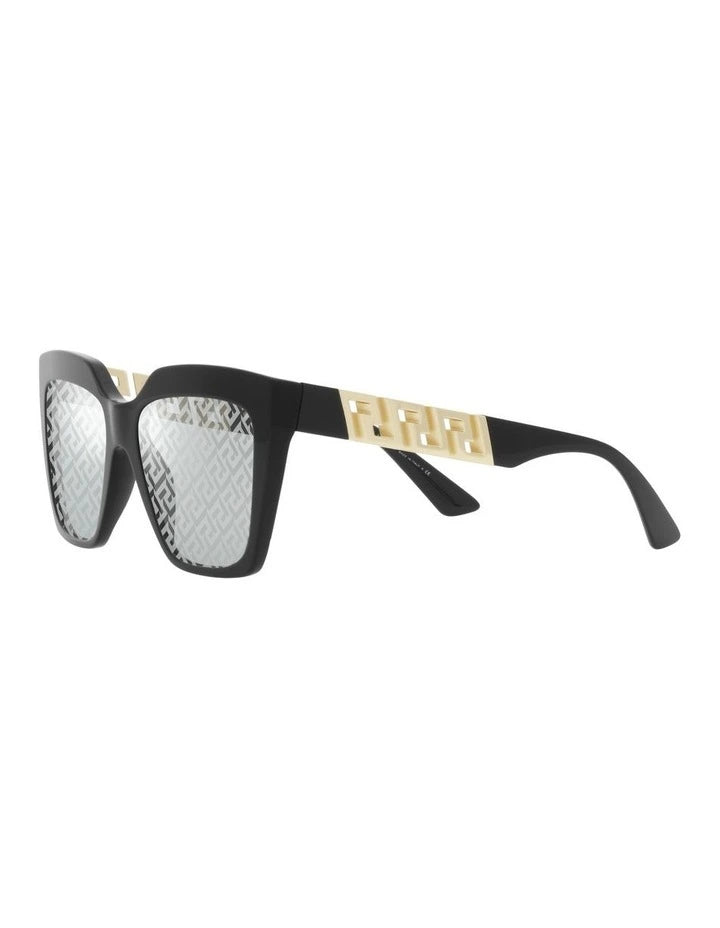 Versace VE4418 Black Silver Square Sunglasses
