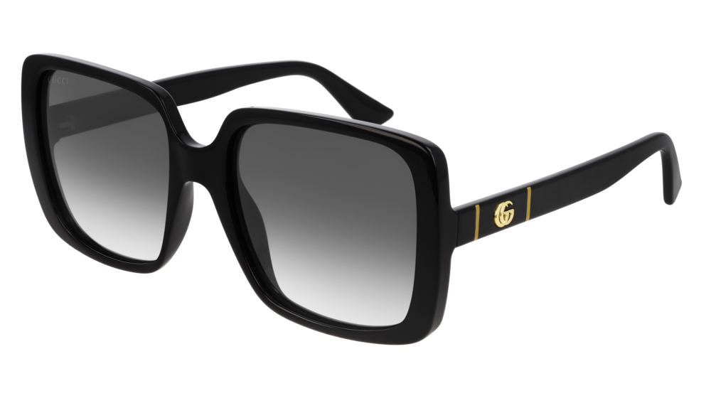 Gucci GG0632S Rectangular Marmont Logo Sunglasses in Black