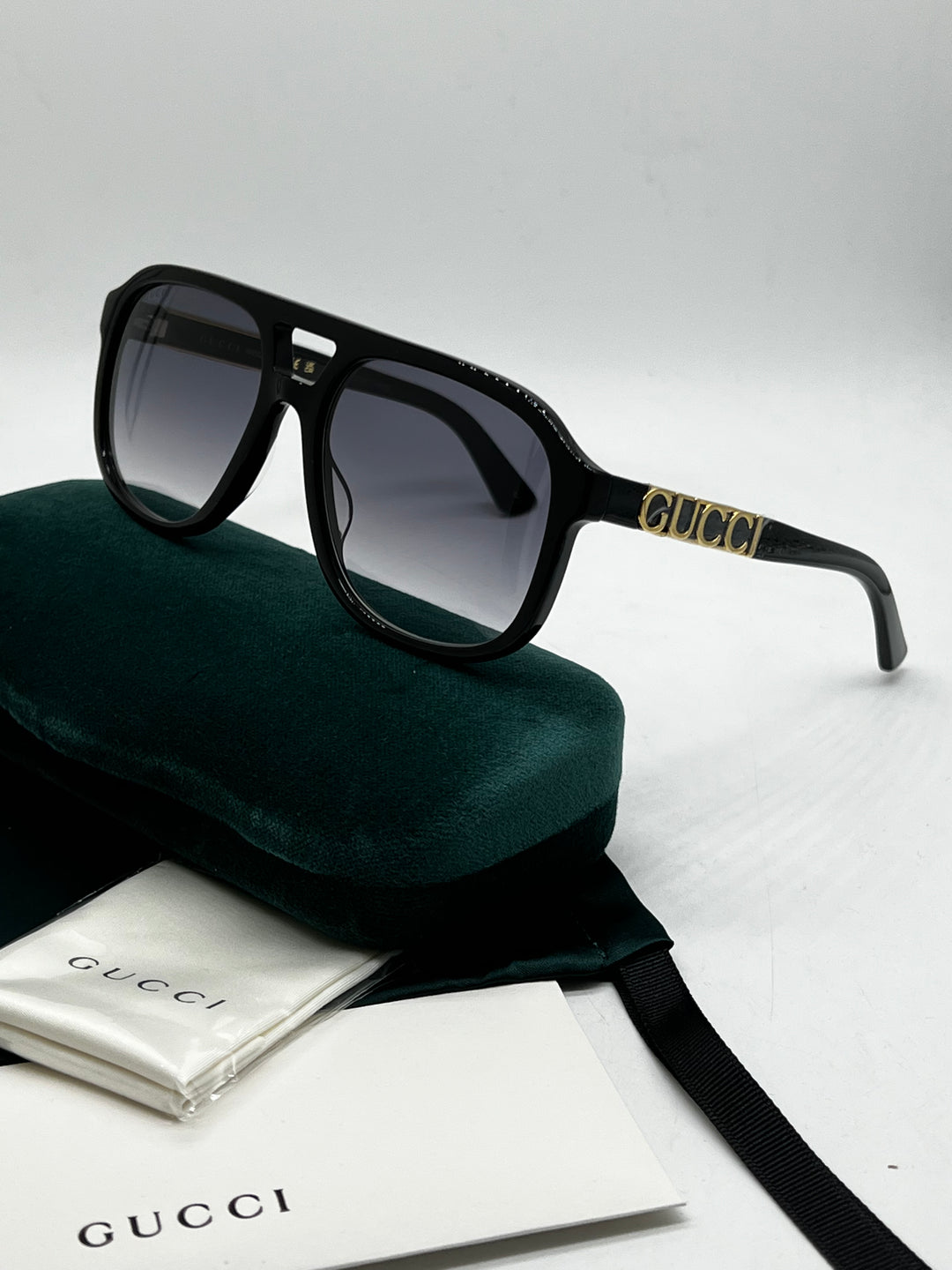 Gucci GG1188S Black Aviator Sunglasses Designer