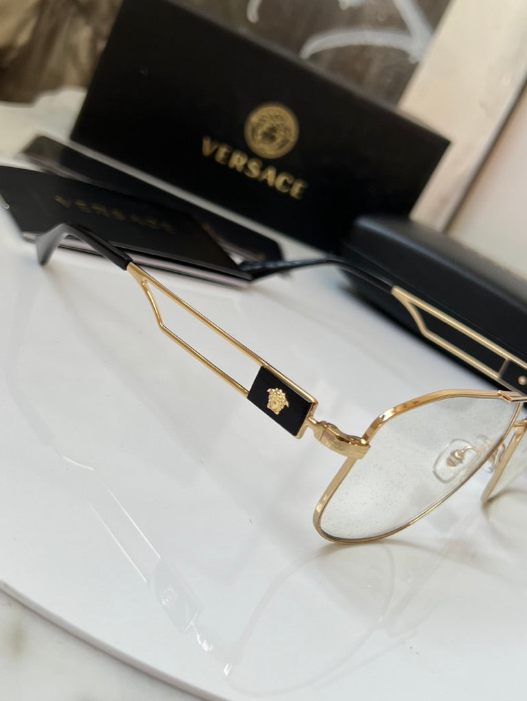 Versace VE1287 Gold Metal Pilot Unisex Frames