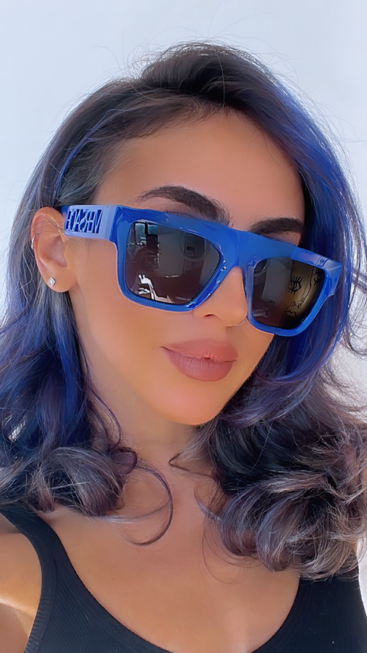 Blue 2024 versace sunglasses