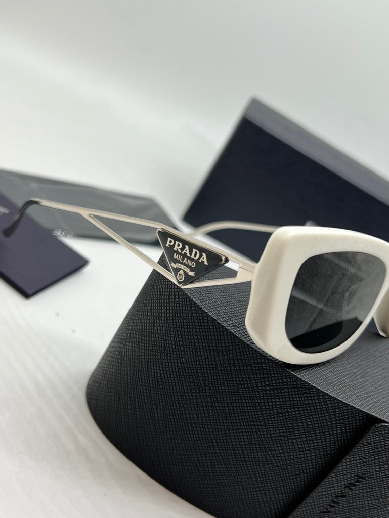Prada PR14YS Slim Sunglasses in Talc White