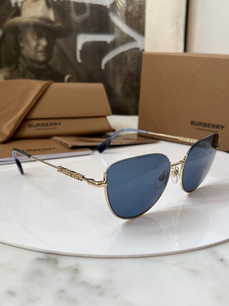 Burberry BE3144 Harper Metal Sunglasses in Blue – Designer Daydream