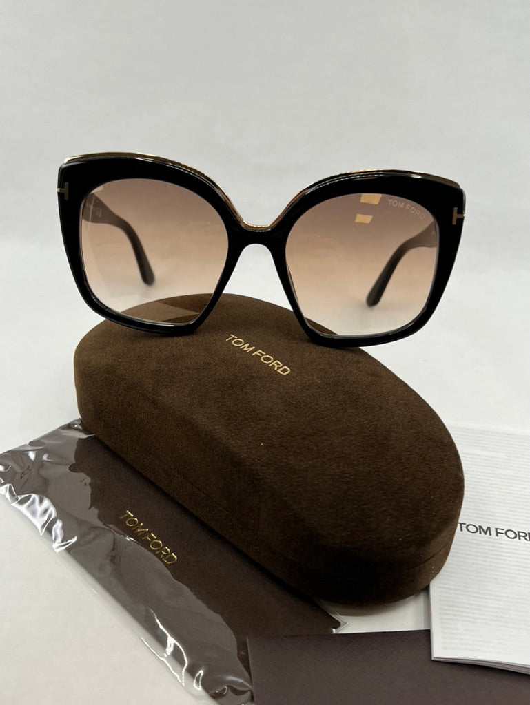 Tom Ford Chantalle FT0944 Black Brown Mirror Sunglasses