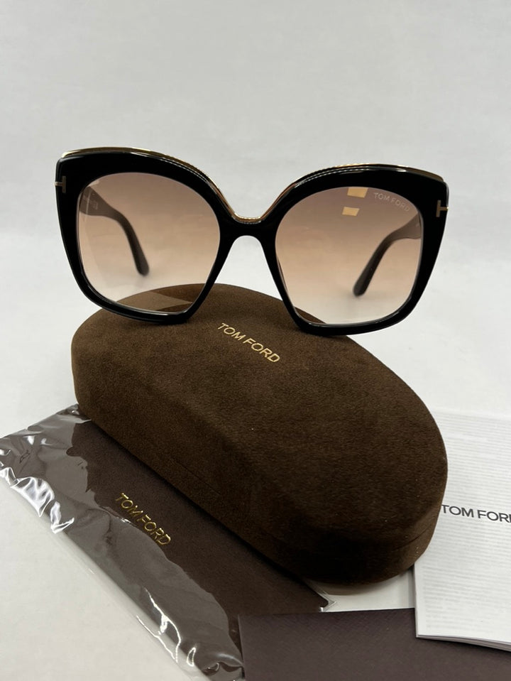 Tom Ford Chantalle FT0944 Black Brown Mirror Sunglasses