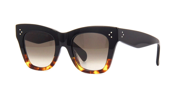 Celine CL4004IN Black Brown Two Toned Cat Eye Sunglasses