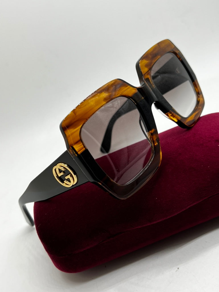 Gucci GG0178S Oversized Square Sunglasses in Brown