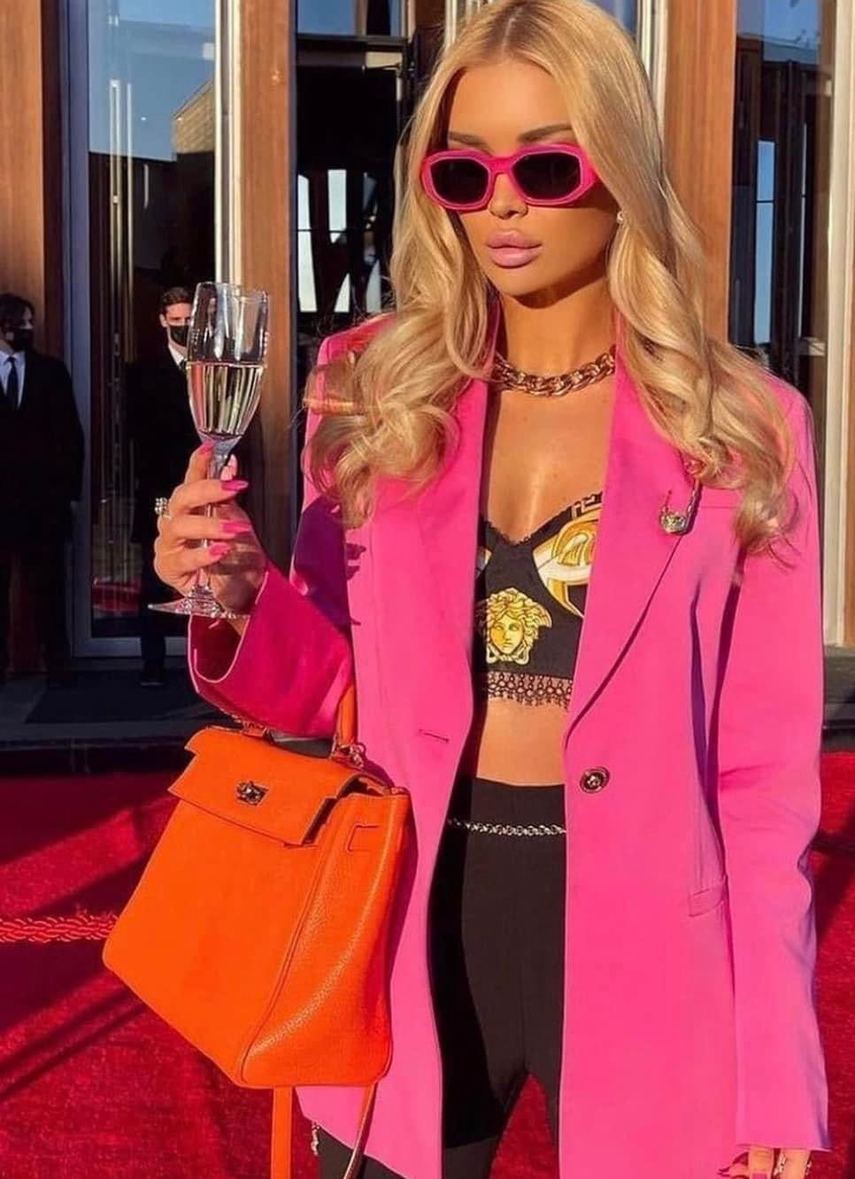 Versace VE4361 Biggie Sunglasses in Pink