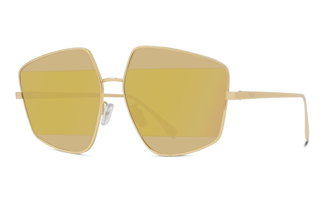 Fendi FE40016U Gold Mirror Metal Sunglasses
