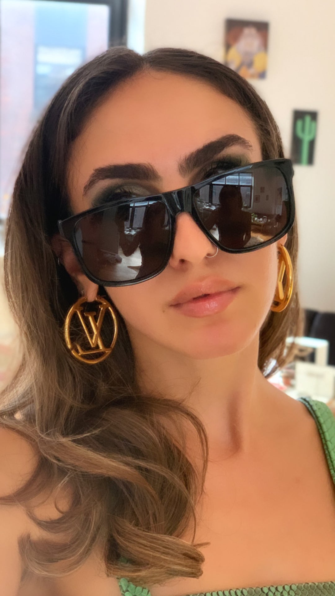 Gucci GG0010S Gafas de sol cuadradas unisex negras