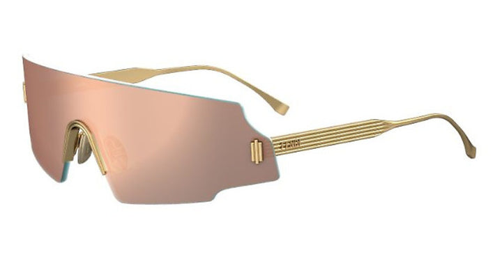 Fendi FF0440/S Forceful Shield Sunglasses in Rose Gold Mirror